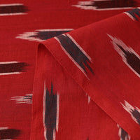 Red - Pochampally Ikat Weave Cotton Fabric 01