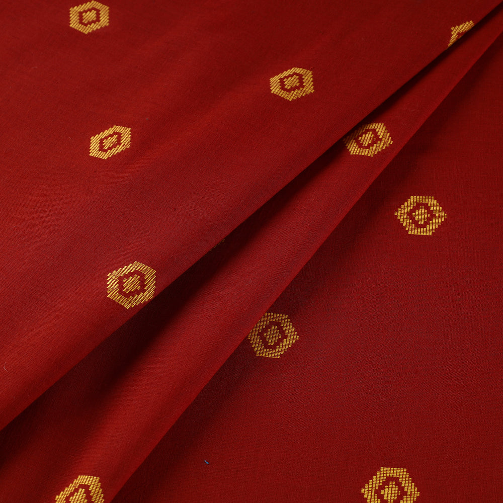 Red - Orange - Prewashed Cotton Jacquard Fabric 08