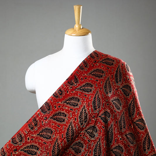 Ajrakh Hand Block Printed Modal Silk Precut Fabric (2.5 meter) 57