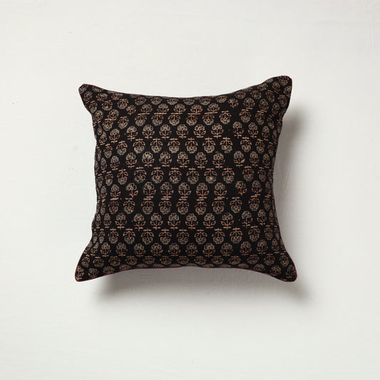 Ajrakh Block Printed Cotton Cushion Cover (16 x 16 in)