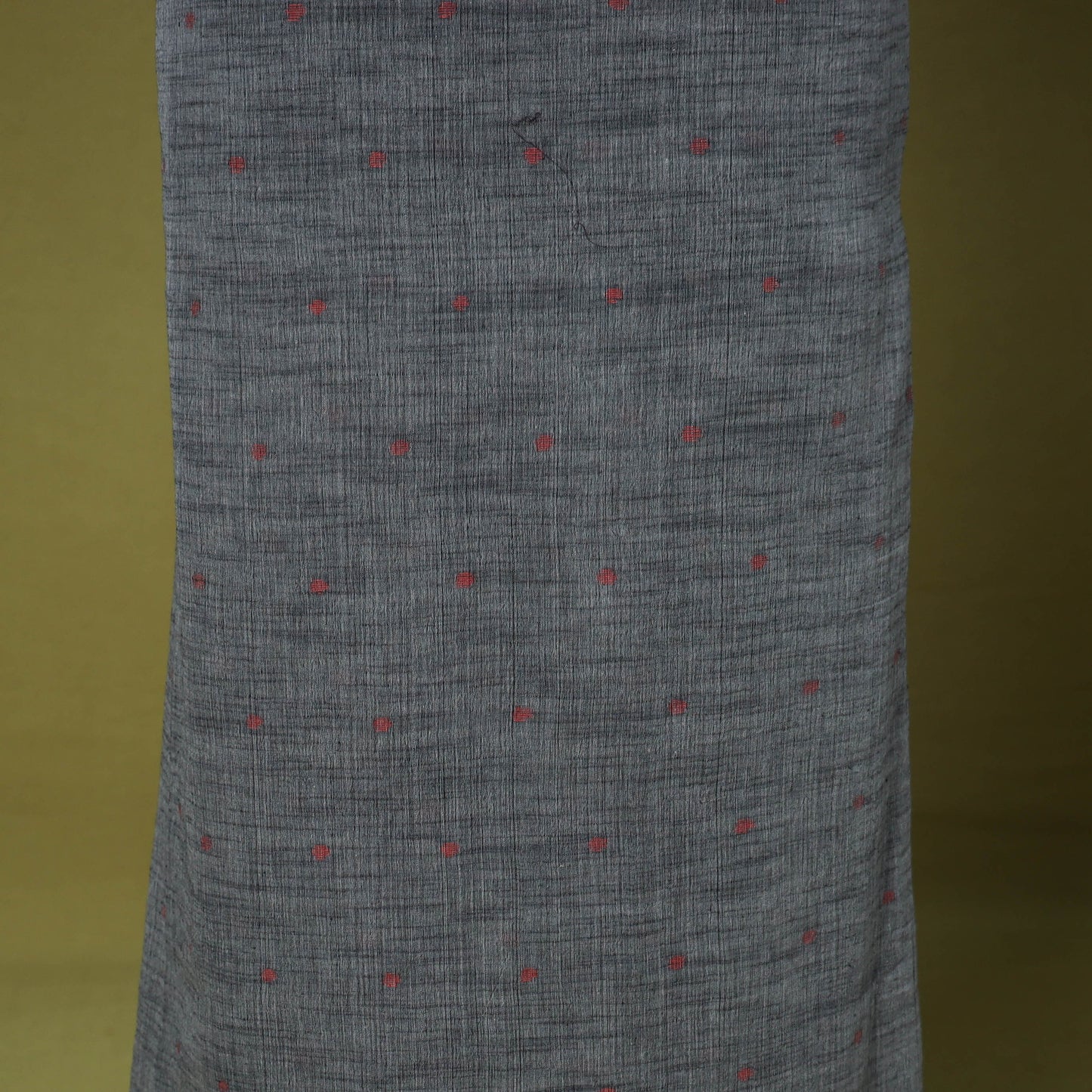 Grey - handloom cotton unstitched phulia jamdani kurta