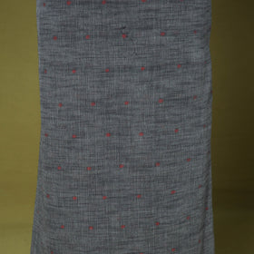 Grey - handloom cotton unstitched phulia jamdani kurta