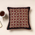 Multicolor Kala Raksha Rabari Hand Embroidered Pure Cotton Cushion Cover