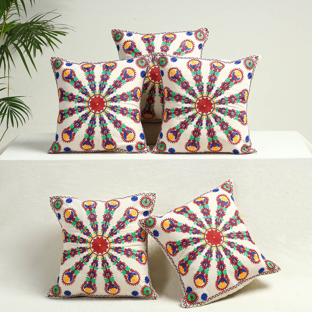 Aari Embroidery Cushion Cover