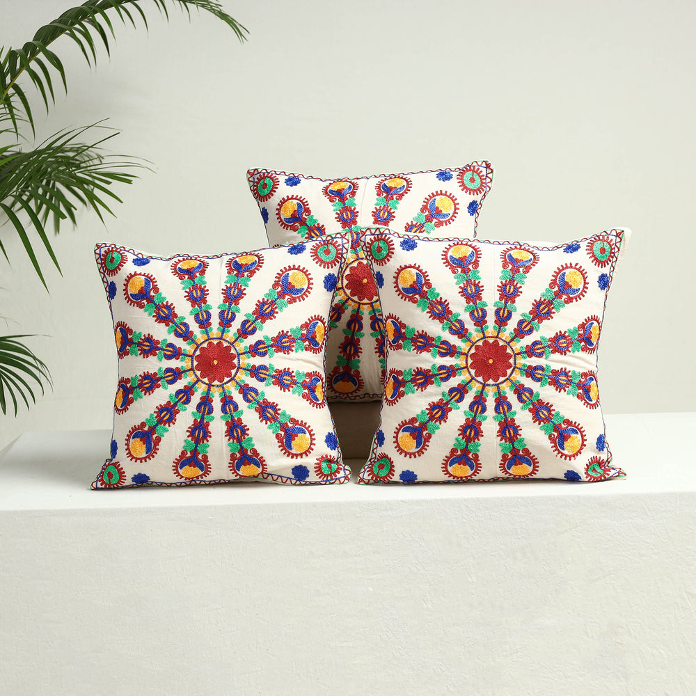 Aari Embroidery Cushion Cover