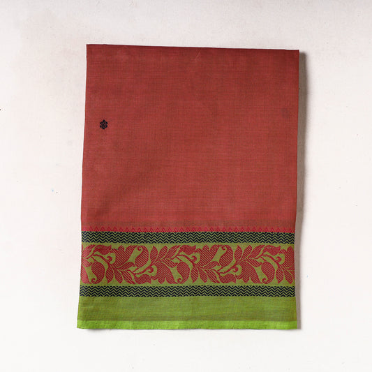Orange - Kanchipuram Cotton Precut Fabric (2 Meter)