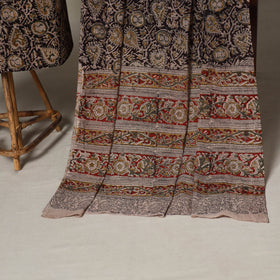 Black - 2pc pedana cotton unstitched kalamkari dress