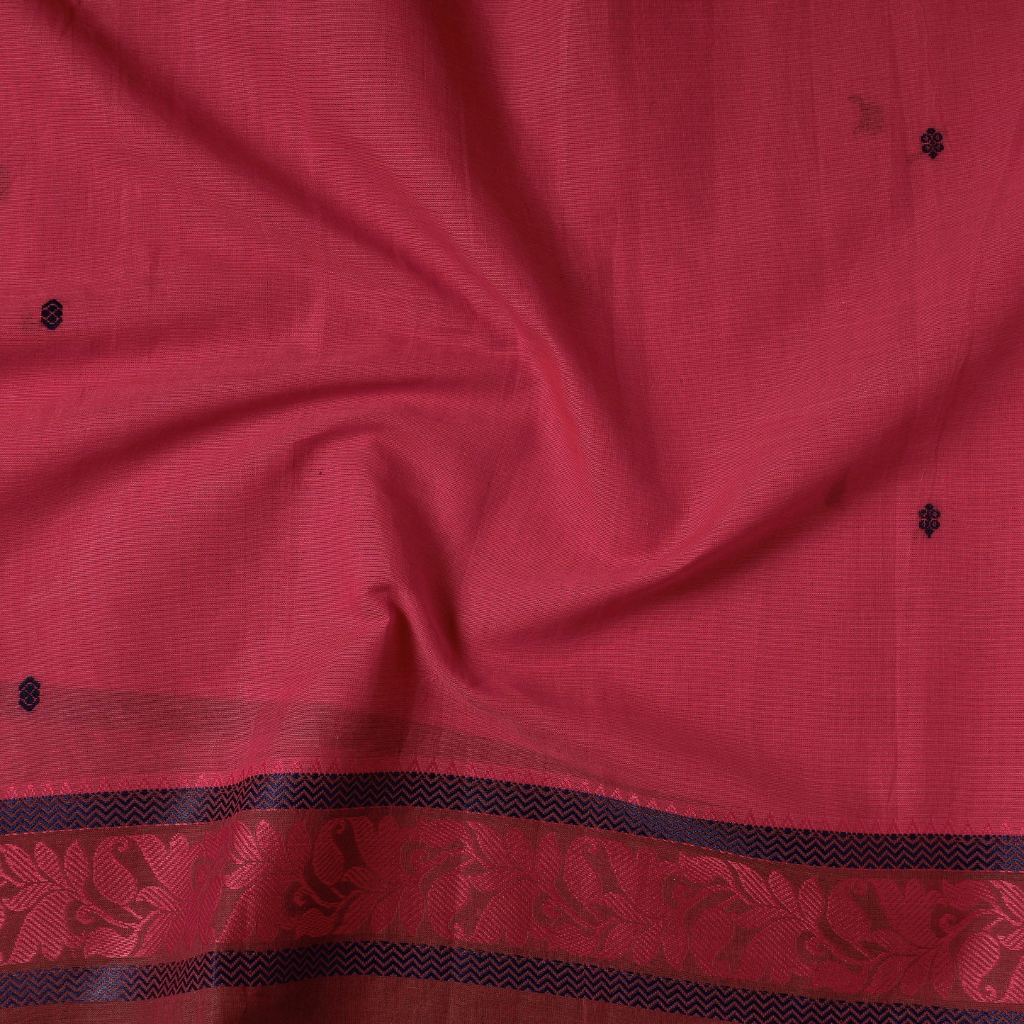 Pink - Kanchipuram Cotton Precut Fabric (1.65 Meter)