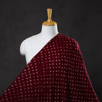 Maroon - Kutch Tie & Dye Mul Cotton Bandhani Fabric 16