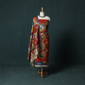 Handpainted Srikalahasti Pen Work Kalamkari Bangalore Silk 2pc Unstitched Dress Material Kurta Set 21