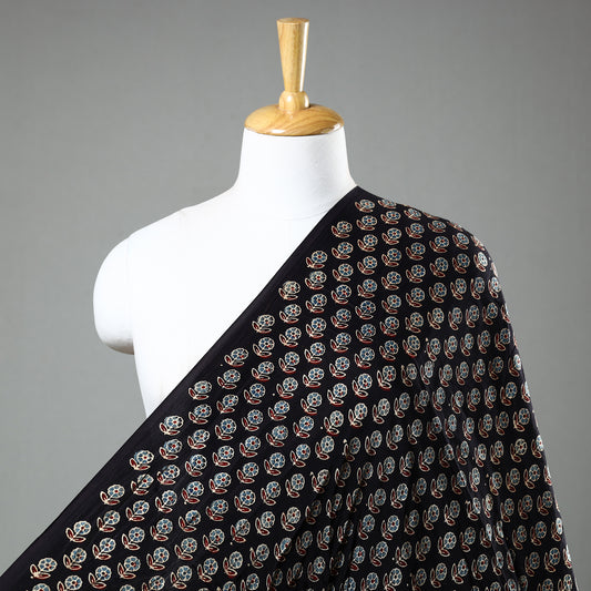 Ajrakh Hand Block Printed Modal Silk Precut Fabric (2.5 meter) 67