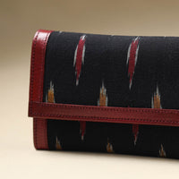 ikat leather wallet