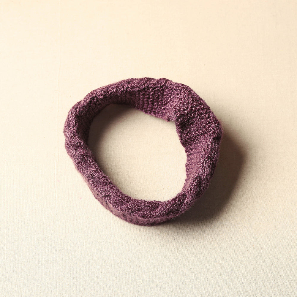 Purple - Kumaun Hand Knitted Woolen Warm Headband 30