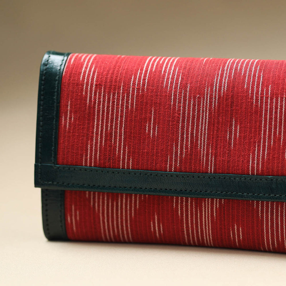 ikat leather wallet