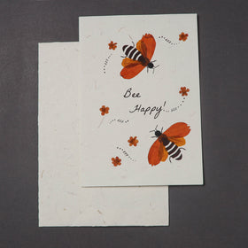 Flower Art Handmade Paper Greeting Card 