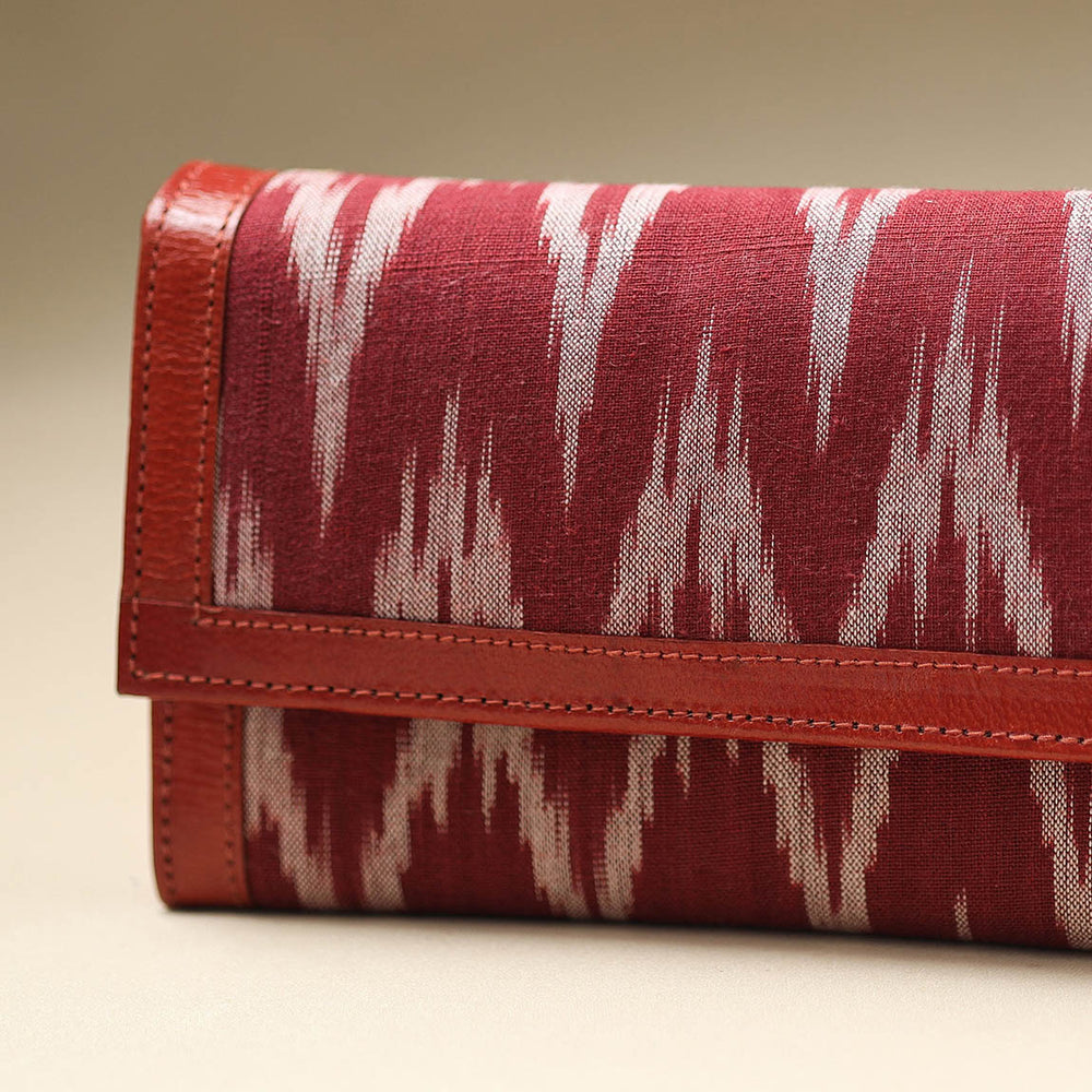 ikat leather wallet