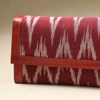 ikat leather wallet