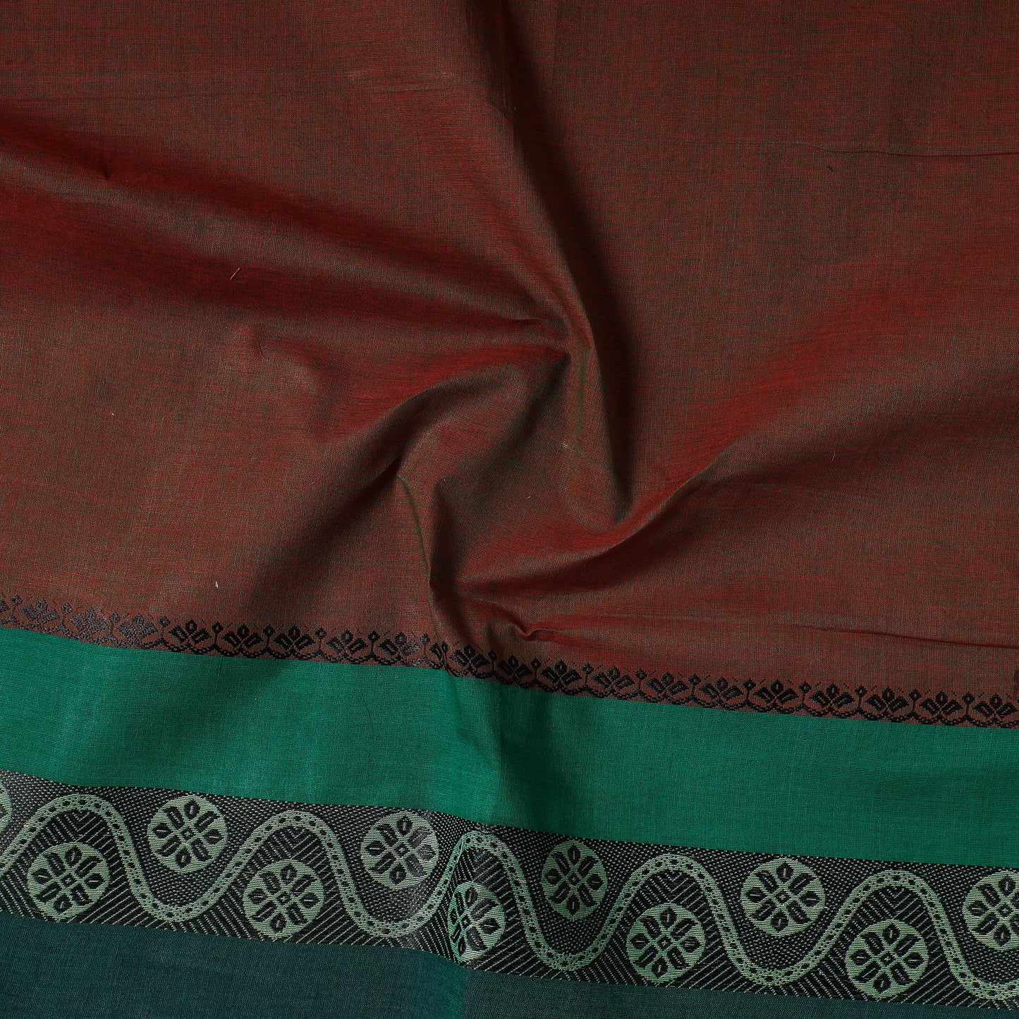 Brown - Kanchipuram Cotton Precut Fabric (1 Meter)