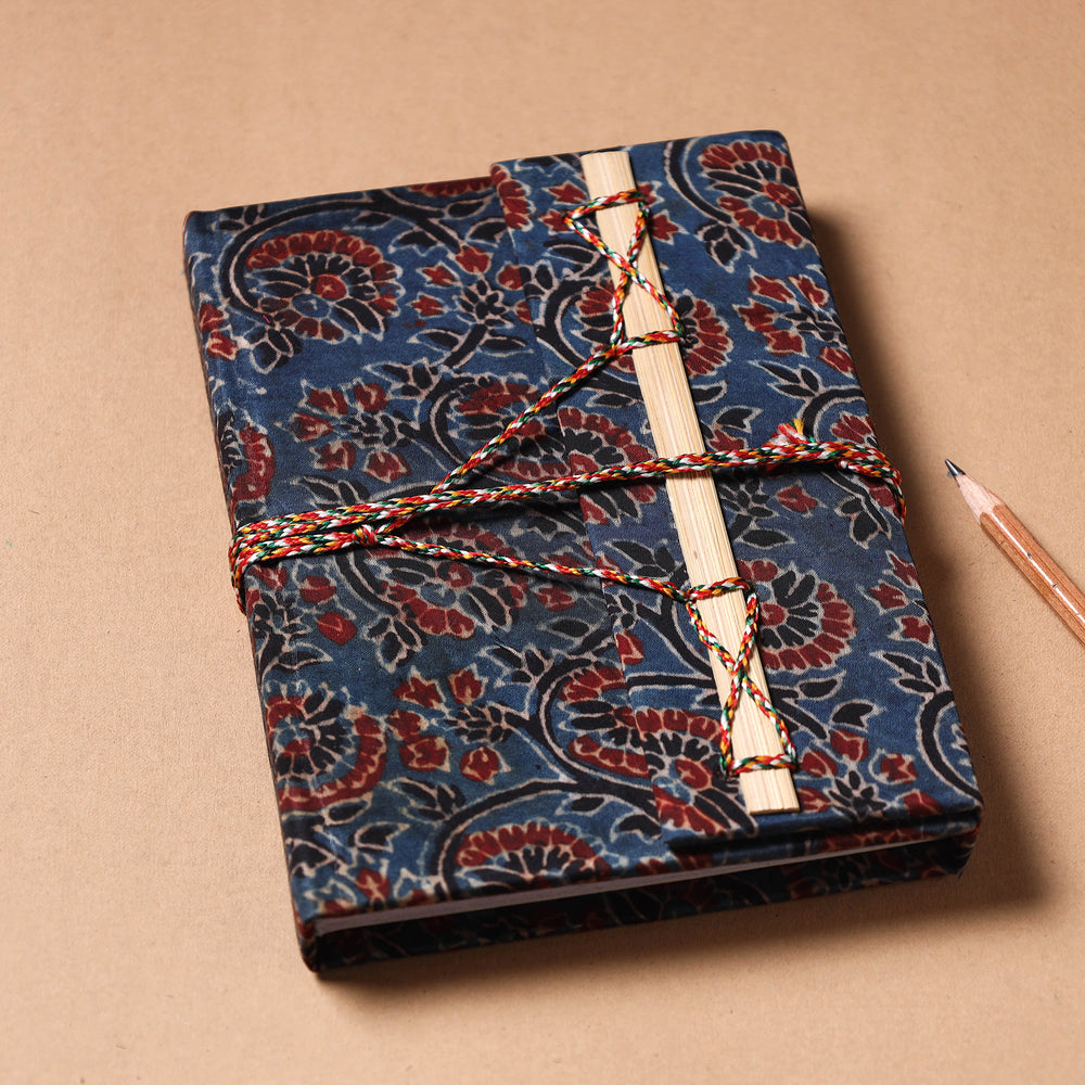 Fabric Cover Handmade Paper Notebook with Thread Lock
