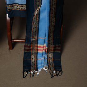 Dharwad Mercerised Cotton 3pc Unstitched Dress Material Suit Set with Woven Border 03