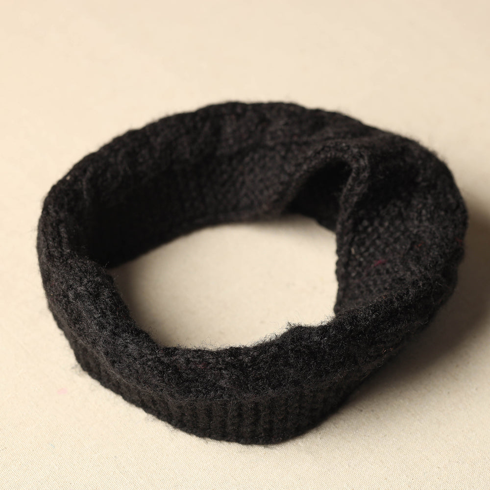 Black - Kumaun Hand Knitted Woolen Warm Headband 31