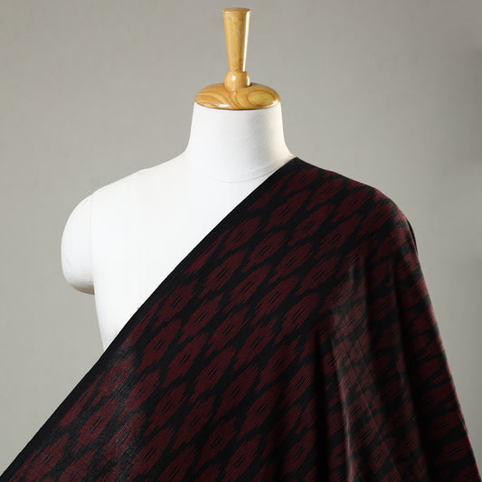 Maroon - Pochampally Ikat Weave Handloom Cotton Fabric 03
