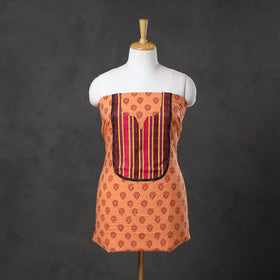 Peach - bagh cotton unstitched kurta material