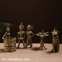 Musician (Female) - Tribal Odisha Dokra Art Decor Item (set of 4)