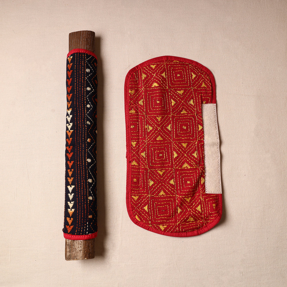 Bengal Kantha Work Handmade Fridge Handle Cover (Set of 2) 48