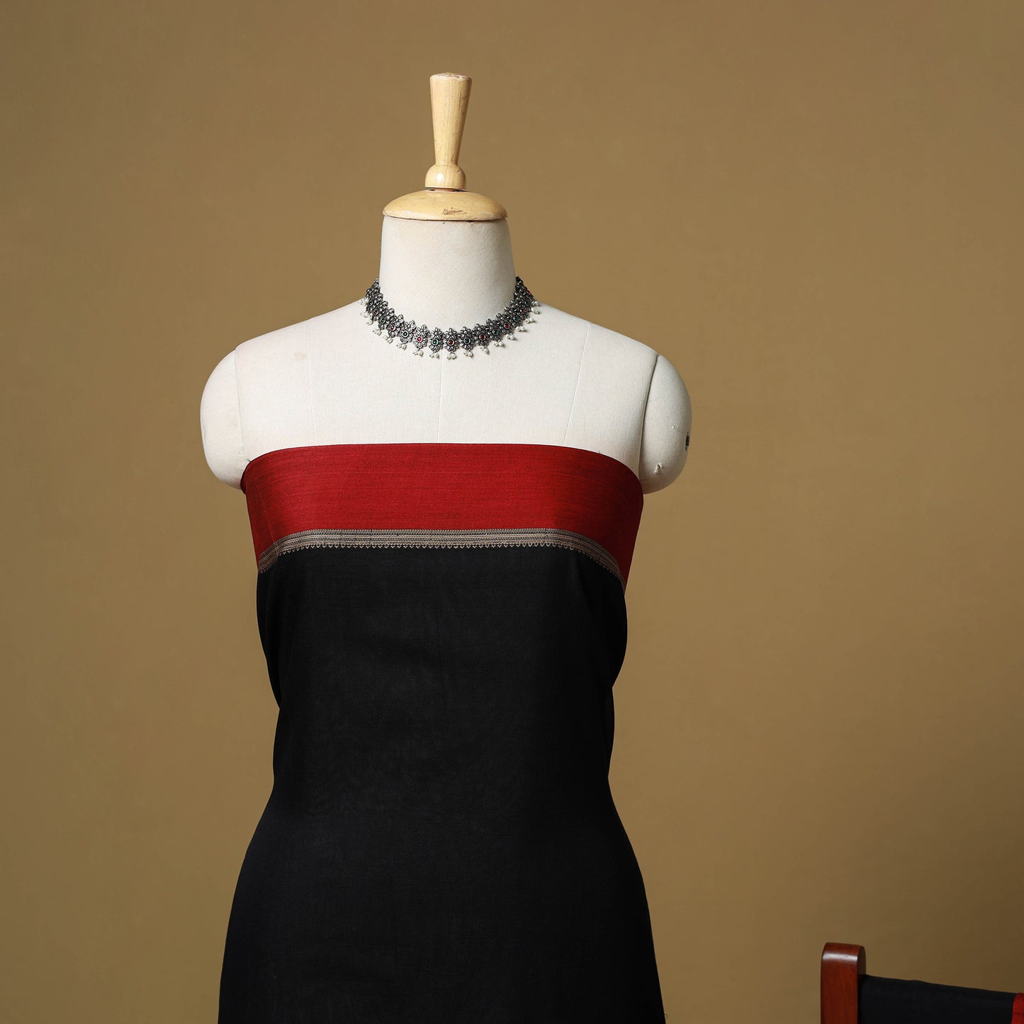 Dharwad Cotton 3pc Unstitched Dress Material with Border 64