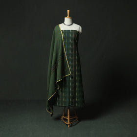 Pochampally Ikat Weave Cotton 2pc Unstitched Dress Material Kurta Set 04