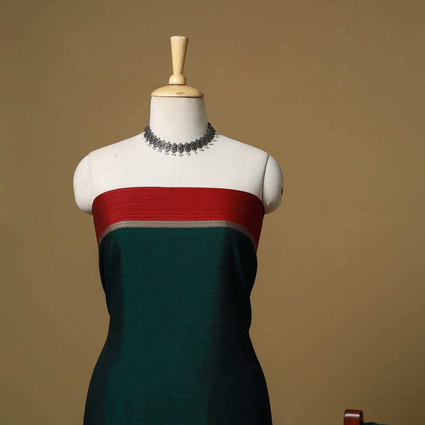 Dharwad Cotton 3pc Unstitched Dress Material with Border 65