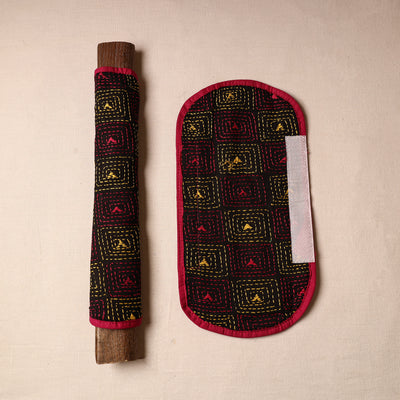 Bengal Kantha Work Handmade Fridge Handle Cover (Set of 2) 51