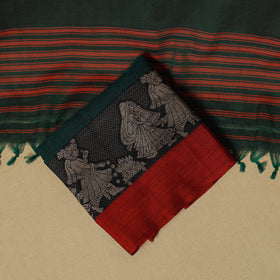 Dharwad Cotton 3pc Unstitched Dress Material with Border 65