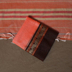 Dharwad Mercerised Cotton 3pc Unstitched Dress Material Suit Set with Woven Border 05