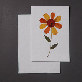Flower Art Handmade Paper Greeting Card 