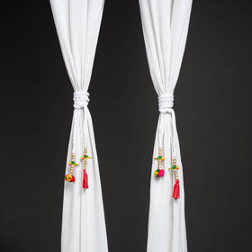 Handcrafted bead work curtain tie backs (set of 2) 02