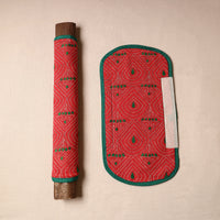 Bengal Kantha Work Handmade Fridge Handle Cover (Set of 2) 54