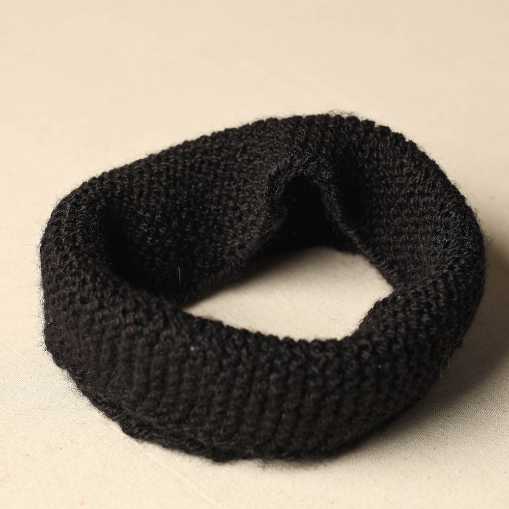 Black - Kumaun Hand Knitted Woolen Warm Headband 35