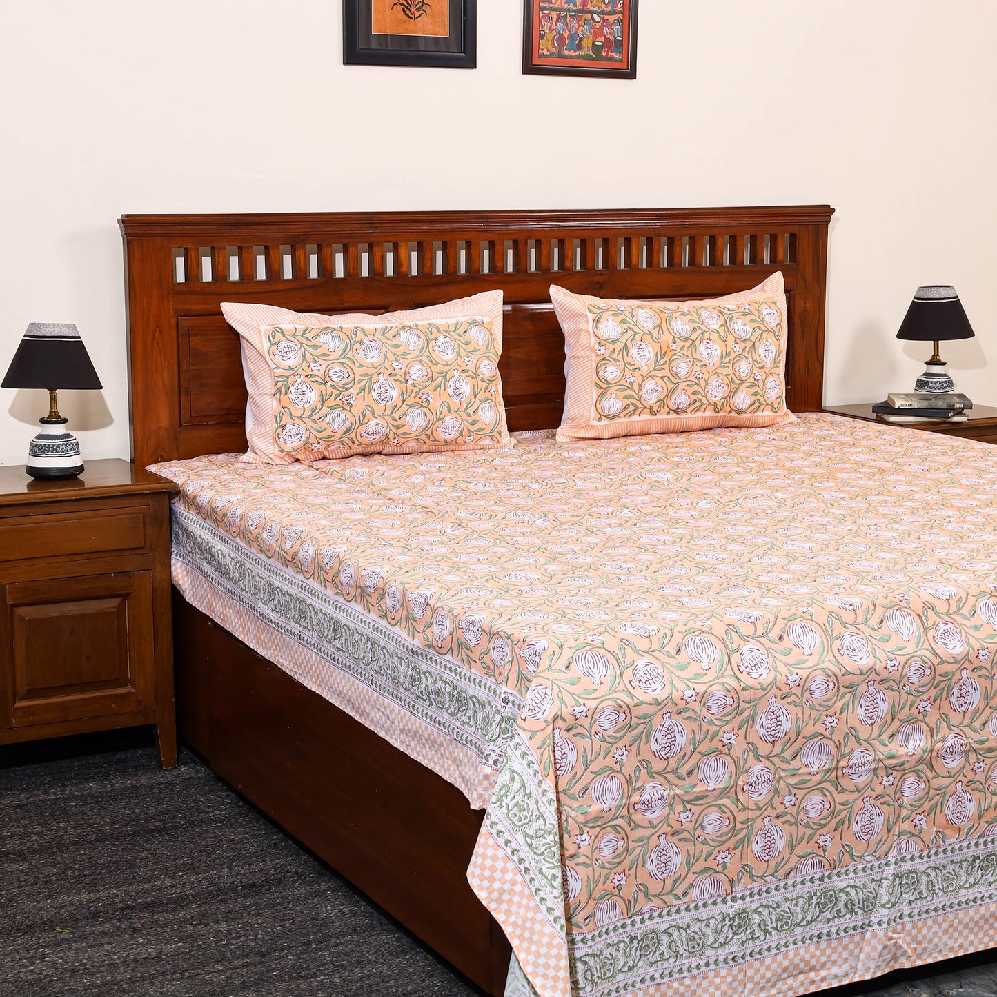 Sanganeri Double Bed Cover