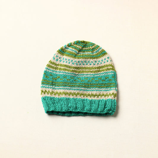 Green - Kumaun Hand Knitted Woolen Cap