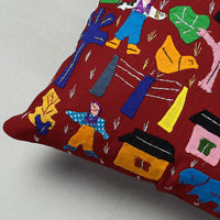 Applique Work Cushion Cover