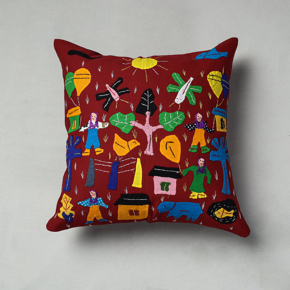 Applique Work Cushion Cover