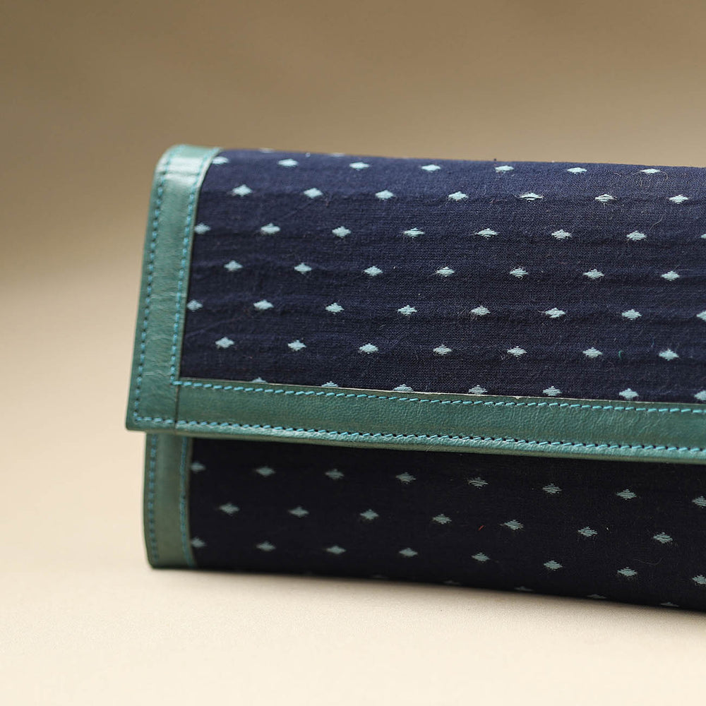 ikat leather wallet