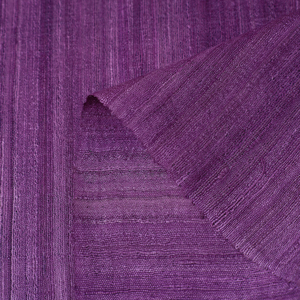 Purple - Bhagalpuri Handwoven Pure Desi Tussar Silk Fabric 01