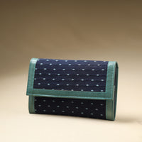 ikat leather wallet