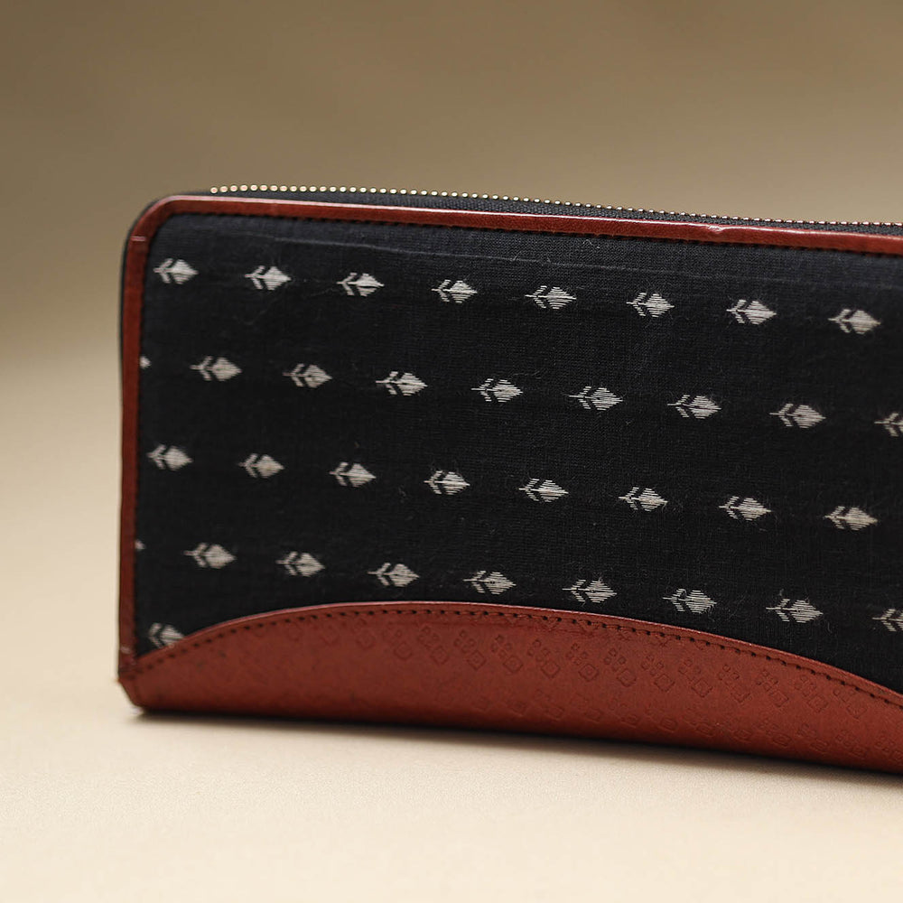 jacquard leather wallet