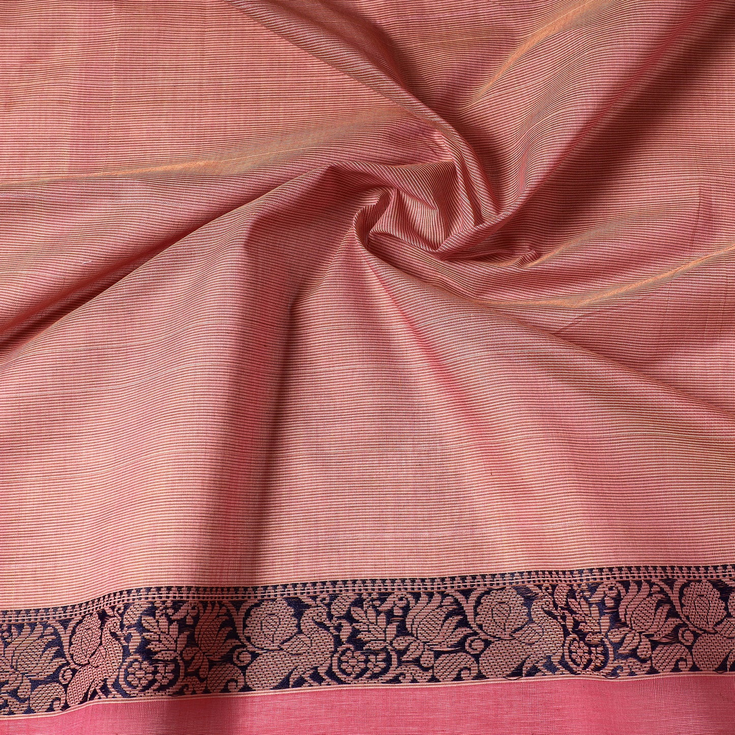 Peach - Kanchipuram Cotton Precut Fabric