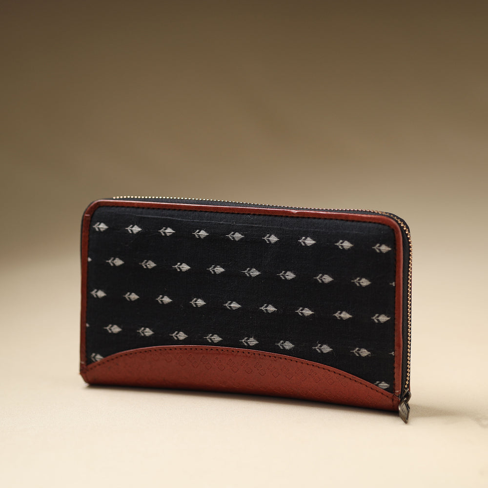 jacquard leather wallet