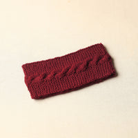 Maroon - Kumaun Hand Knitted Woolen Warm Headband 38